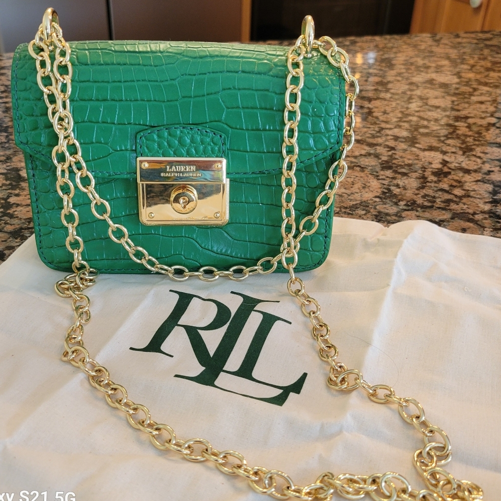 Lauren Ralph Lauren Mini Beckett Crossbody Bag In Kelly Green
